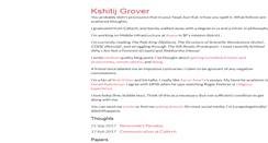 Desktop Screenshot of kshitijgrover.com